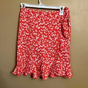 XS J Crew Factory Women’s pattern wrap skirt